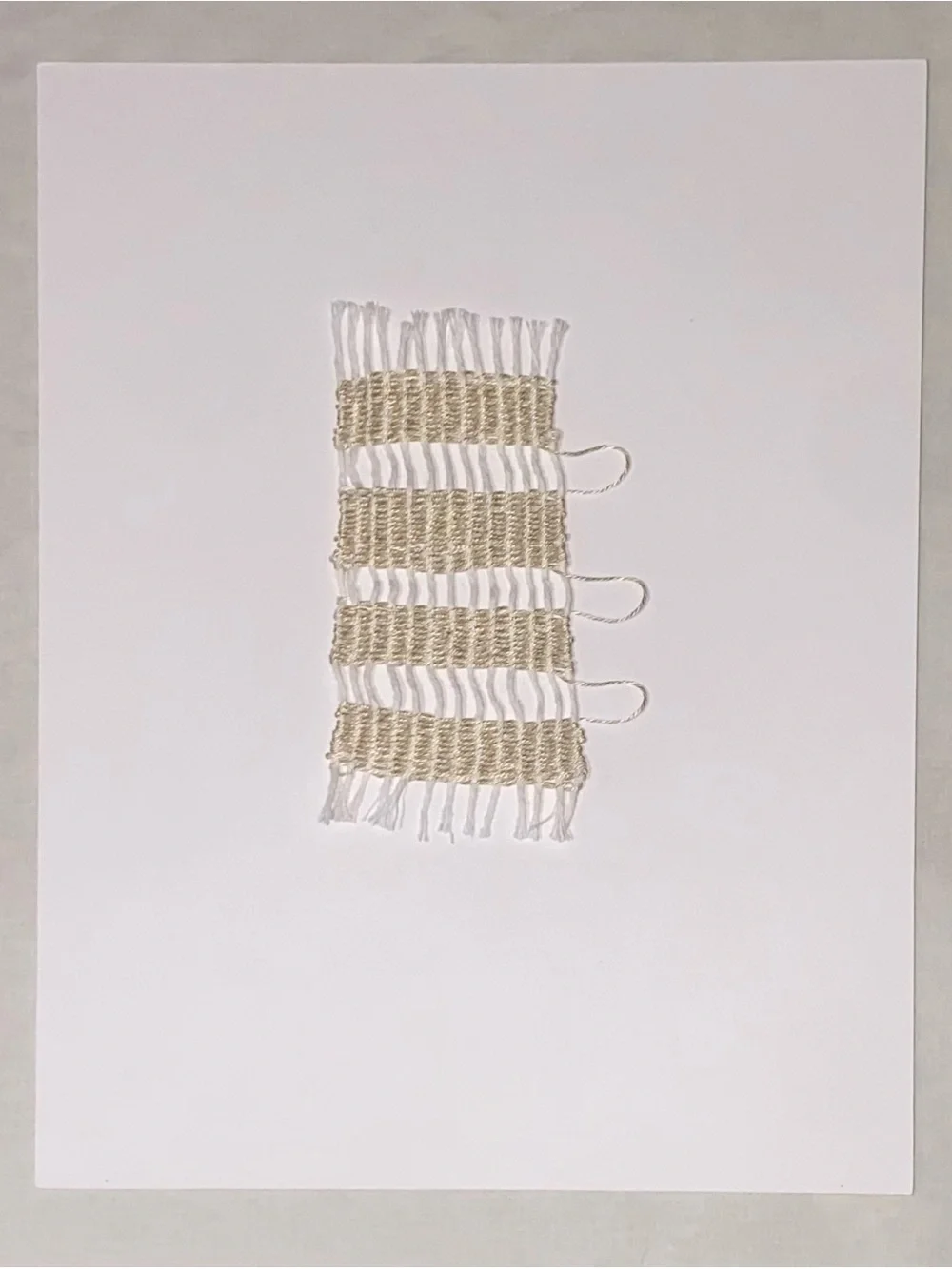 Neutral Woven Textile Wall Art - Cream